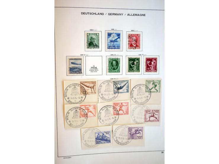 1872/1948, gestempelte Sammlung mit u.a. Mi.-Nr. 30, 66, IV F, 438-39 (2), 456-58, 496-98, Bl.1, 3 etc.