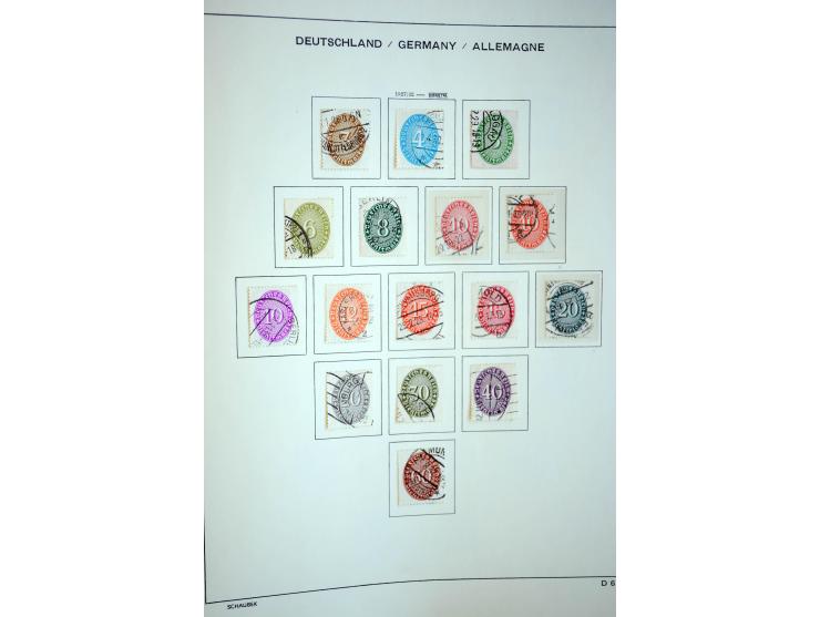 1872/1948, gestempelte Sammlung mit u.a. Mi.-Nr. 30, 66, IV F, 438-39 (2), 456-58, 496-98, Bl.1, 3 etc.