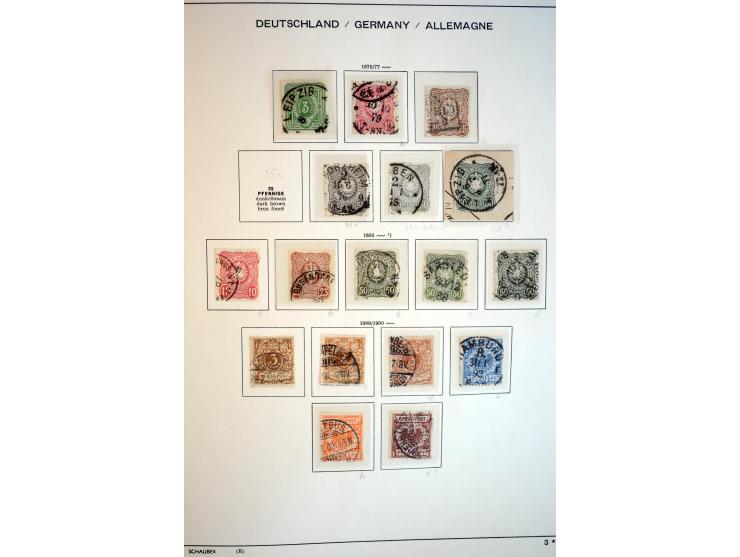 1872/1948, gestempelte Sammlung mit u.a. Mi.-Nr. 30, 66, IV F, 438-39 (2), 456-58, 496-98, Bl.1, 3 etc.