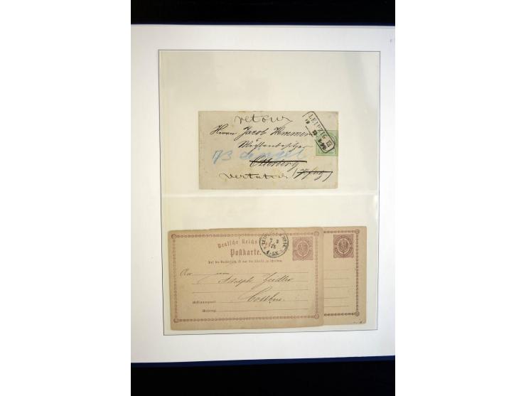 1872/75, Brustschild-Sammlung gestempelt und auf Briefen, dabei Mi.-Nr. 21b, 28 repariert, 30, Einzelfrankatur Mi.-Nr. 16, Au