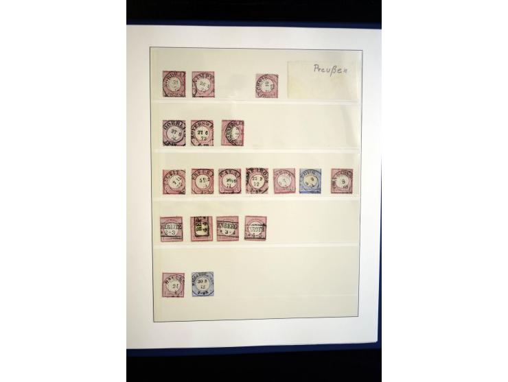 1872/75, Brustschild-Sammlung gestempelt und auf Briefen, dabei Mi.-Nr. 21b, 28 repariert, 30, Einzelfrankatur Mi.-Nr. 16, Au