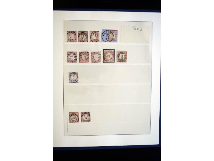 1872/75, Brustschild-Sammlung gestempelt und auf Briefen, dabei Mi.-Nr. 21b, 28 repariert, 30, Einzelfrankatur Mi.-Nr. 16, Au