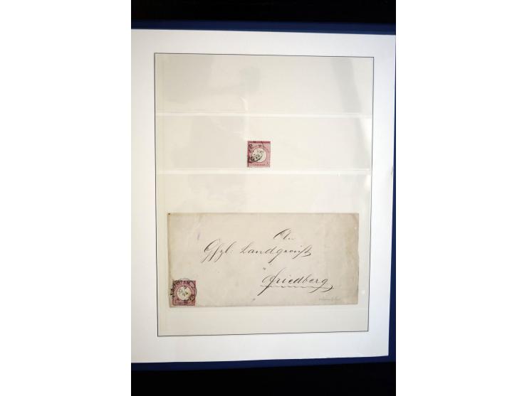 1872/75, Brustschild-Sammlung gestempelt und auf Briefen, dabei Mi.-Nr. 21b, 28 repariert, 30, Einzelfrankatur Mi.-Nr. 16, Au