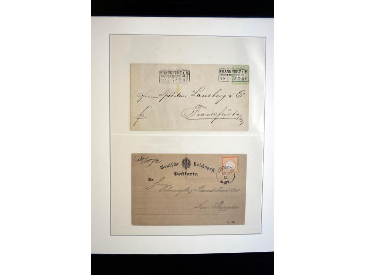 1872/75, Brustschild-Sammlung gestempelt und auf Briefen, dabei Mi.-Nr. 21b, 28 repariert, 30, Einzelfrankatur Mi.-Nr. 16, Au