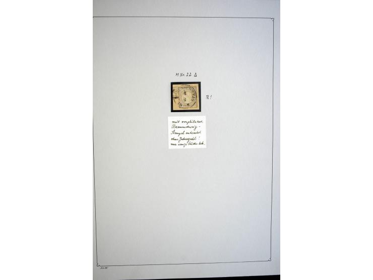 1872/75, gestempelte Brustschild-Sammlung mit einigen besseren Marken, schönen Briefstücken und wenigen Briefen und Karten, d