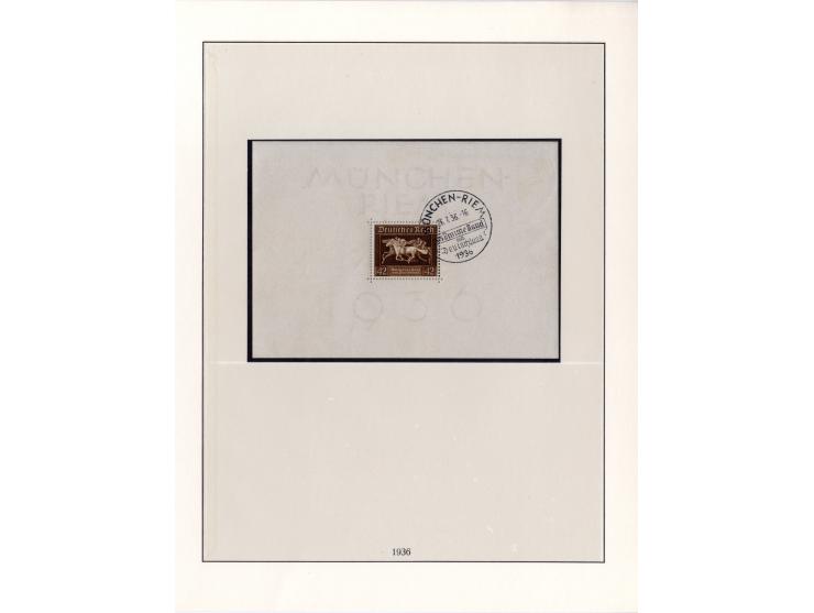 1933/45, in den Hauptnummern kpl. gestempelte Sammlung im Vordruck-Album, dabei Block 2 mit kleinen Einschränkungen im Rand (