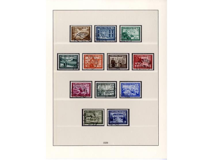 1933/45, in den Hauptnummern kpl. gestempelte Sammlung im Vordruck-Album, dabei Block 2 mit kleinen Einschränkungen im Rand (