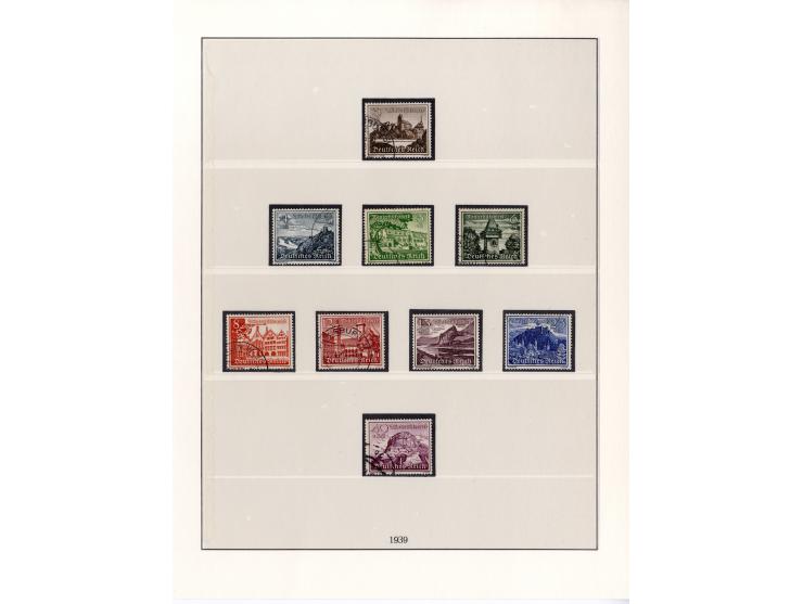 1933/45, in den Hauptnummern kpl. gestempelte Sammlung im Vordruck-Album, dabei Block 2 mit kleinen Einschränkungen im Rand (