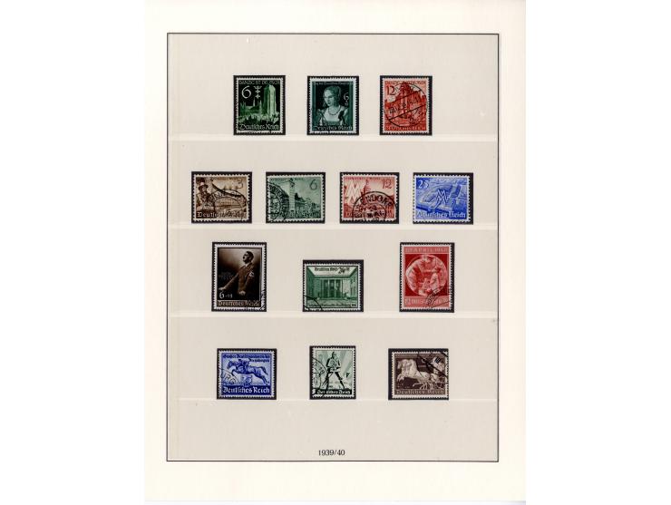 1933/45, in den Hauptnummern kpl. gestempelte Sammlung im Vordruck-Album, dabei Block 2 mit kleinen Einschränkungen im Rand (