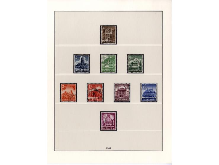 1933/45, in den Hauptnummern kpl. gestempelte Sammlung im Vordruck-Album, dabei Block 2 mit kleinen Einschränkungen im Rand (
