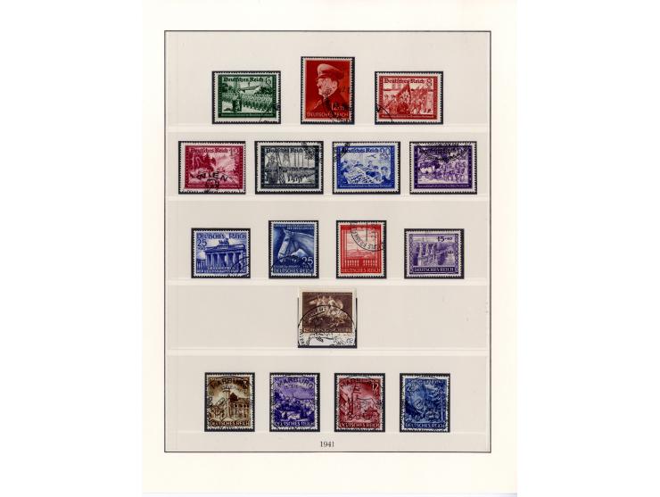 1933/45, in den Hauptnummern kpl. gestempelte Sammlung im Vordruck-Album, dabei Block 2 mit kleinen Einschränkungen im Rand (