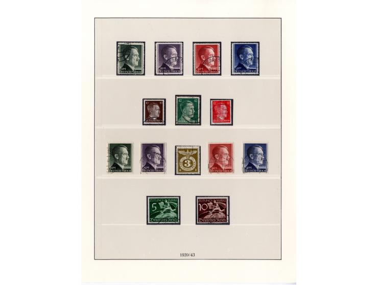1933/45, in den Hauptnummern kpl. gestempelte Sammlung im Vordruck-Album, dabei Block 2 mit kleinen Einschränkungen im Rand (