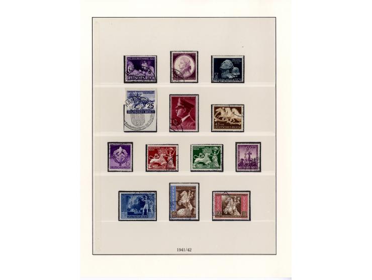 1933/45, in den Hauptnummern kpl. gestempelte Sammlung im Vordruck-Album, dabei Block 2 mit kleinen Einschränkungen im Rand (