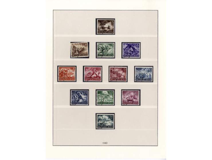 1933/45, in den Hauptnummern kpl. gestempelte Sammlung im Vordruck-Album, dabei Block 2 mit kleinen Einschränkungen im Rand (