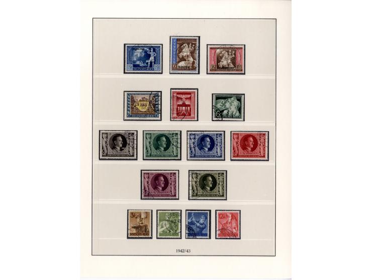 1933/45, in den Hauptnummern kpl. gestempelte Sammlung im Vordruck-Album, dabei Block 2 mit kleinen Einschränkungen im Rand (