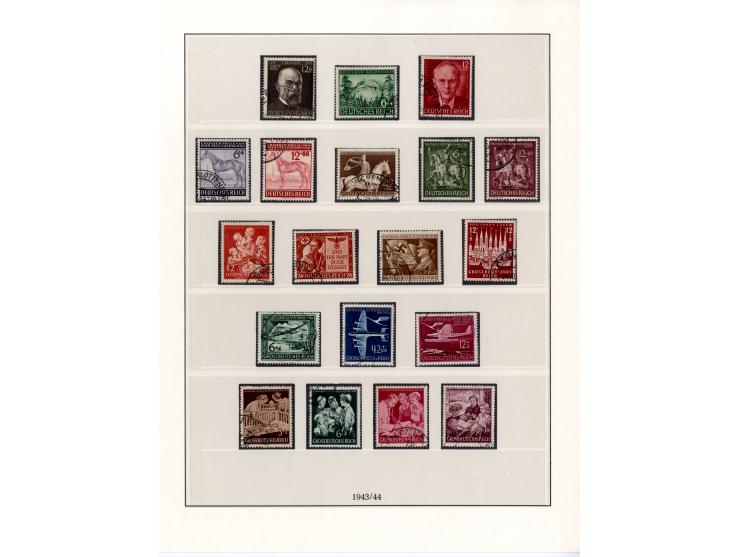 1933/45, in den Hauptnummern kpl. gestempelte Sammlung im Vordruck-Album, dabei Block 2 mit kleinen Einschränkungen im Rand (