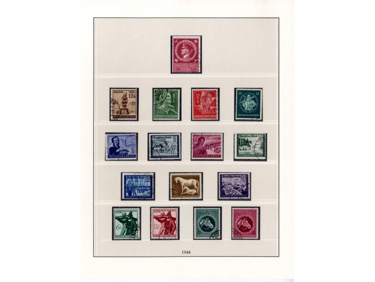 1933/45, in den Hauptnummern kpl. gestempelte Sammlung im Vordruck-Album, dabei Block 2 mit kleinen Einschränkungen im Rand (