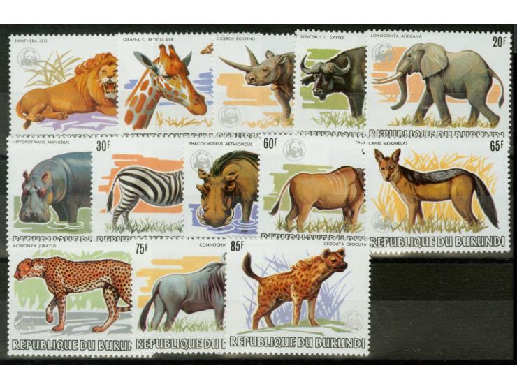 1983, WWF Animals 2-85 fr., unmounted mint