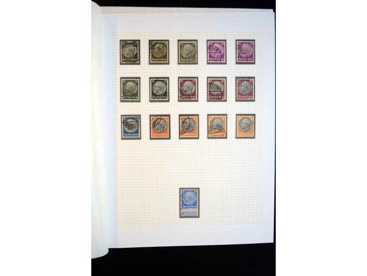 1933/45, schöne ungebraucht/postfrische und gestempelte Sammlung mit Zusammendrucken und Briefe, dabei bessere wie 508-11 ges