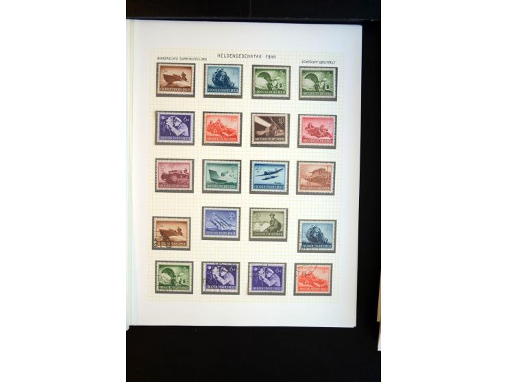 1933/45, schöne ungebraucht/postfrische und gestempelte Sammlung mit Zusammendrucken und Briefe, dabei bessere wie 508-11 ges