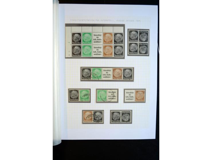 1933/45, schöne ungebraucht/postfrische und gestempelte Sammlung mit Zusammendrucken und Briefe, dabei bessere wie 508-11 ges