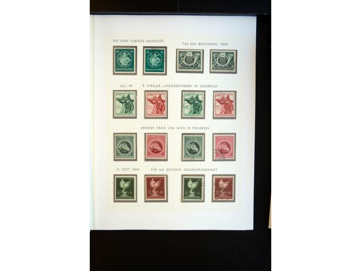 1933/45, schöne ungebraucht/postfrische und gestempelte Sammlung mit Zusammendrucken und Briefe, dabei bessere wie 508-11 ges