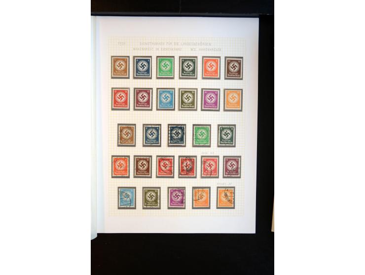 1933/45, schöne ungebraucht/postfrische und gestempelte Sammlung mit Zusammendrucken und Briefe, dabei bessere wie 508-11 ges