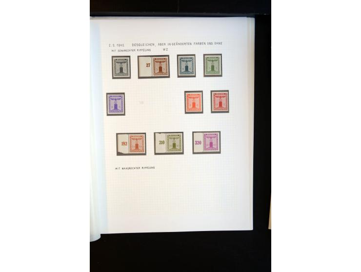 1933/45, schöne ungebraucht/postfrische und gestempelte Sammlung mit Zusammendrucken und Briefe, dabei bessere wie 508-11 ges