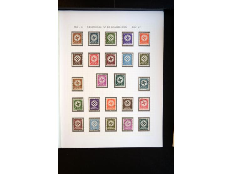 1933/45, schöne ungebraucht/postfrische und gestempelte Sammlung mit Zusammendrucken und Briefe, dabei bessere wie 508-11 ges