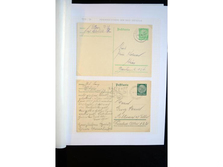 1933/45, schöne ungebraucht/postfrische und gestempelte Sammlung mit Zusammendrucken und Briefe, dabei bessere wie 508-11 ges