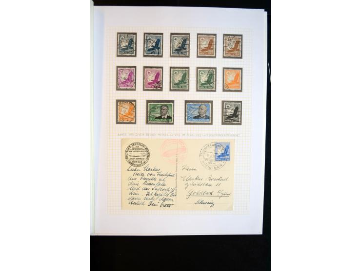 1933/45, schöne ungebraucht/postfrische und gestempelte Sammlung mit Zusammendrucken und Briefe, dabei bessere wie 508-11 ges