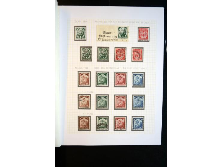 1933/45, schöne ungebraucht/postfrische und gestempelte Sammlung mit Zusammendrucken und Briefe, dabei bessere wie 508-11 ges