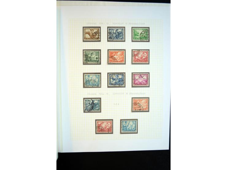 1933/45, schöne ungebraucht/postfrische und gestempelte Sammlung mit Zusammendrucken und Briefe, dabei bessere wie 508-11 ges