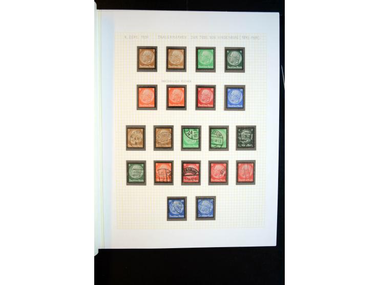 1933/45, schöne ungebraucht/postfrische und gestempelte Sammlung mit Zusammendrucken und Briefe, dabei bessere wie 508-11 ges