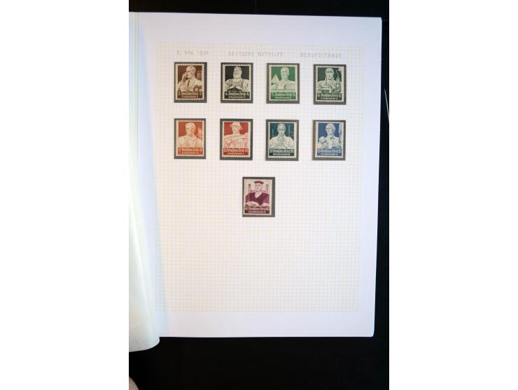 1933/45, schöne ungebraucht/postfrische und gestempelte Sammlung mit Zusammendrucken und Briefe, dabei bessere wie 508-11 ges
