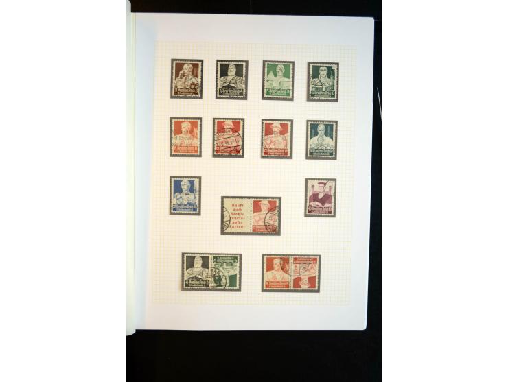 1933/45, schöne ungebraucht/postfrische und gestempelte Sammlung mit Zusammendrucken und Briefe, dabei bessere wie 508-11 ges