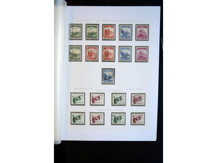 1933/45, schöne ungebraucht/postfrische und gestempelte Sammlung mit Zusammendrucken und Briefe, dabei bessere wie 508-11 ges