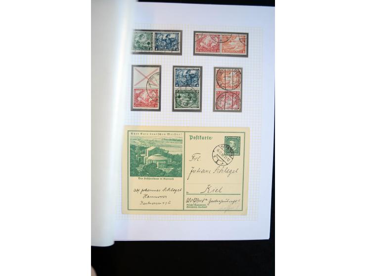 1933/45, schöne ungebraucht/postfrische und gestempelte Sammlung mit Zusammendrucken und Briefe, dabei bessere wie 508-11 ges