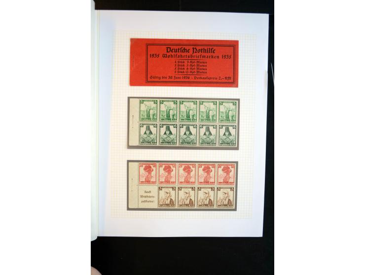 1933/45, schöne ungebraucht/postfrische und gestempelte Sammlung mit Zusammendrucken und Briefe, dabei bessere wie 508-11 ges