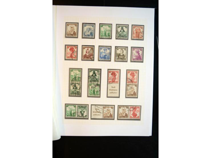 1933/45, schöne ungebraucht/postfrische und gestempelte Sammlung mit Zusammendrucken und Briefe, dabei bessere wie 508-11 ges