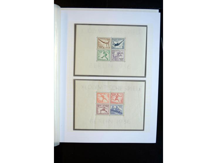 1933/45, schöne ungebraucht/postfrische und gestempelte Sammlung mit Zusammendrucken und Briefe, dabei bessere wie 508-11 ges