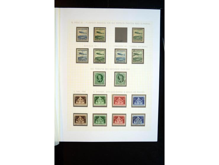 1933/45, schöne ungebraucht/postfrische und gestempelte Sammlung mit Zusammendrucken und Briefe, dabei bessere wie 508-11 ges