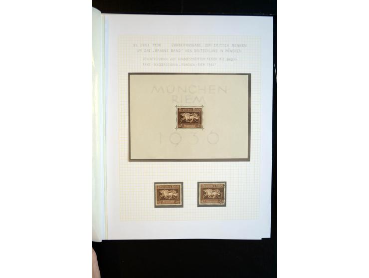 1933/45, schöne ungebraucht/postfrische und gestempelte Sammlung mit Zusammendrucken und Briefe, dabei bessere wie 508-11 ges