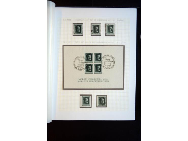 1933/45, schöne ungebraucht/postfrische und gestempelte Sammlung mit Zusammendrucken und Briefe, dabei bessere wie 508-11 ges