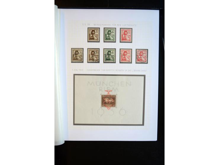 1933/45, schöne ungebraucht/postfrische und gestempelte Sammlung mit Zusammendrucken und Briefe, dabei bessere wie 508-11 ges