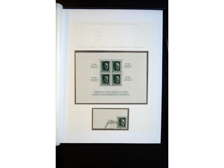 1933/45, schöne ungebraucht/postfrische und gestempelte Sammlung mit Zusammendrucken und Briefe, dabei bessere wie 508-11 ges