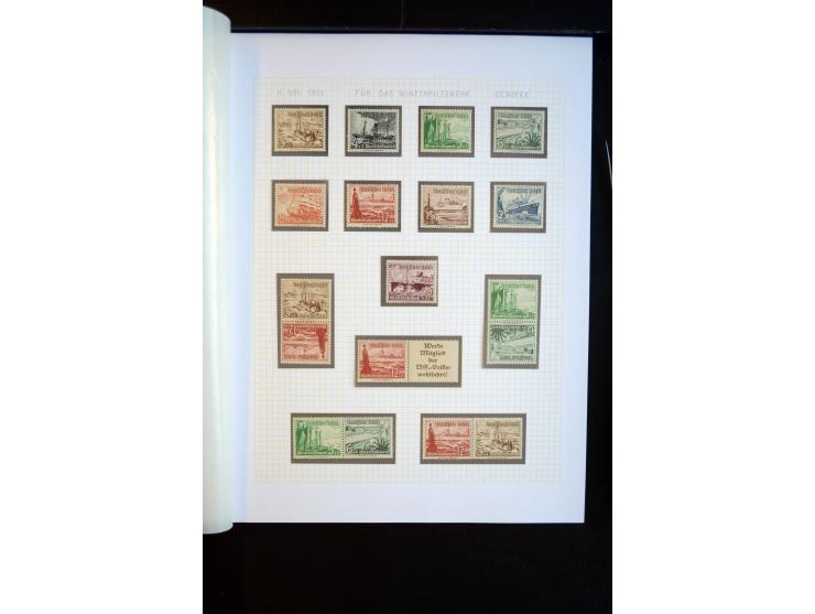 1933/45, schöne ungebraucht/postfrische und gestempelte Sammlung mit Zusammendrucken und Briefe, dabei bessere wie 508-11 ges