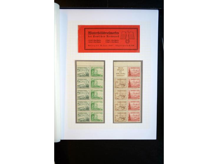 1933/45, schöne ungebraucht/postfrische und gestempelte Sammlung mit Zusammendrucken und Briefe, dabei bessere wie 508-11 ges