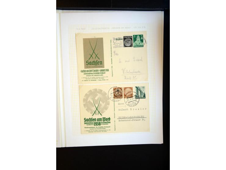 1933/45, schöne ungebraucht/postfrische und gestempelte Sammlung mit Zusammendrucken und Briefe, dabei bessere wie 508-11 ges