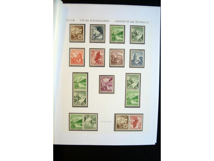 1933/45, schöne ungebraucht/postfrische und gestempelte Sammlung mit Zusammendrucken und Briefe, dabei bessere wie 508-11 ges